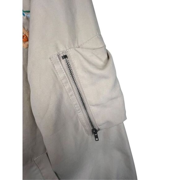 L&B Lucky And Blesses Zip Up Cactus Embroidered Bomber Jacket - Picture 4 of 6